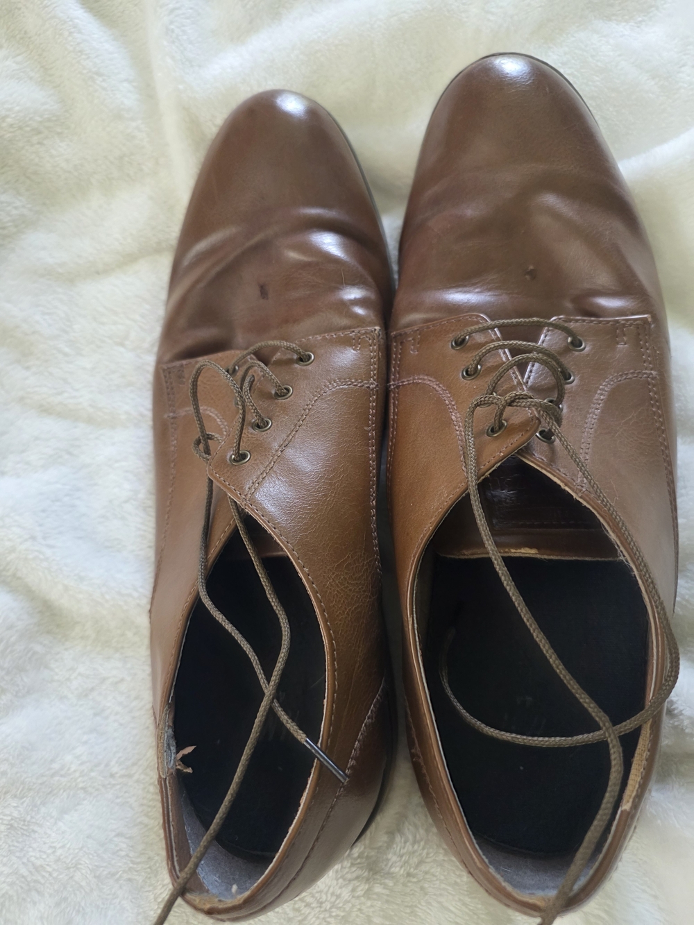 Classic Men's Brown Leather Lace-Up Dress Shoes